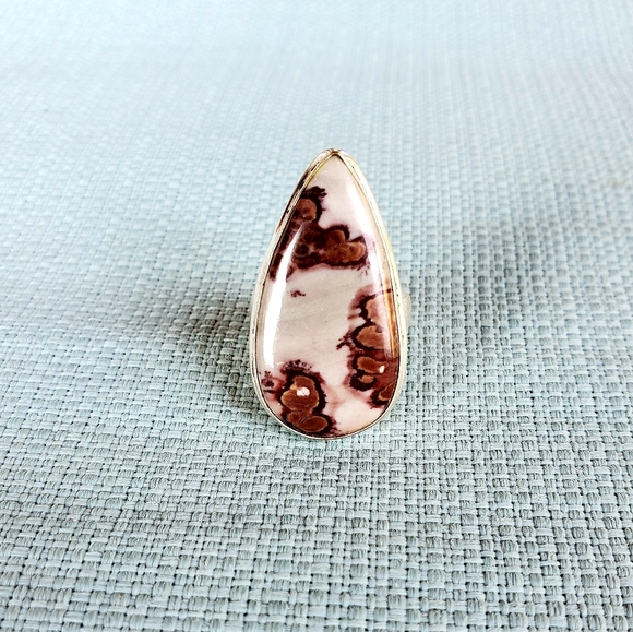 New Spot Jasper 925 Silver Ring. Size 8.25 - Picture 10 of 10